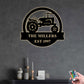 Tractor Farmhouse Style Personalized - Led Light Metal - Owls Matrix LTD