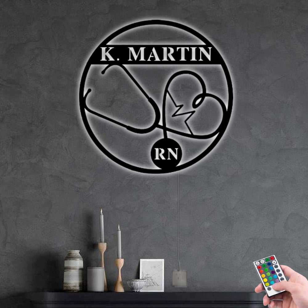 12"x12" Nurse Take Care Of You Personalized - Led Light Metal - Owls Matrix LTD