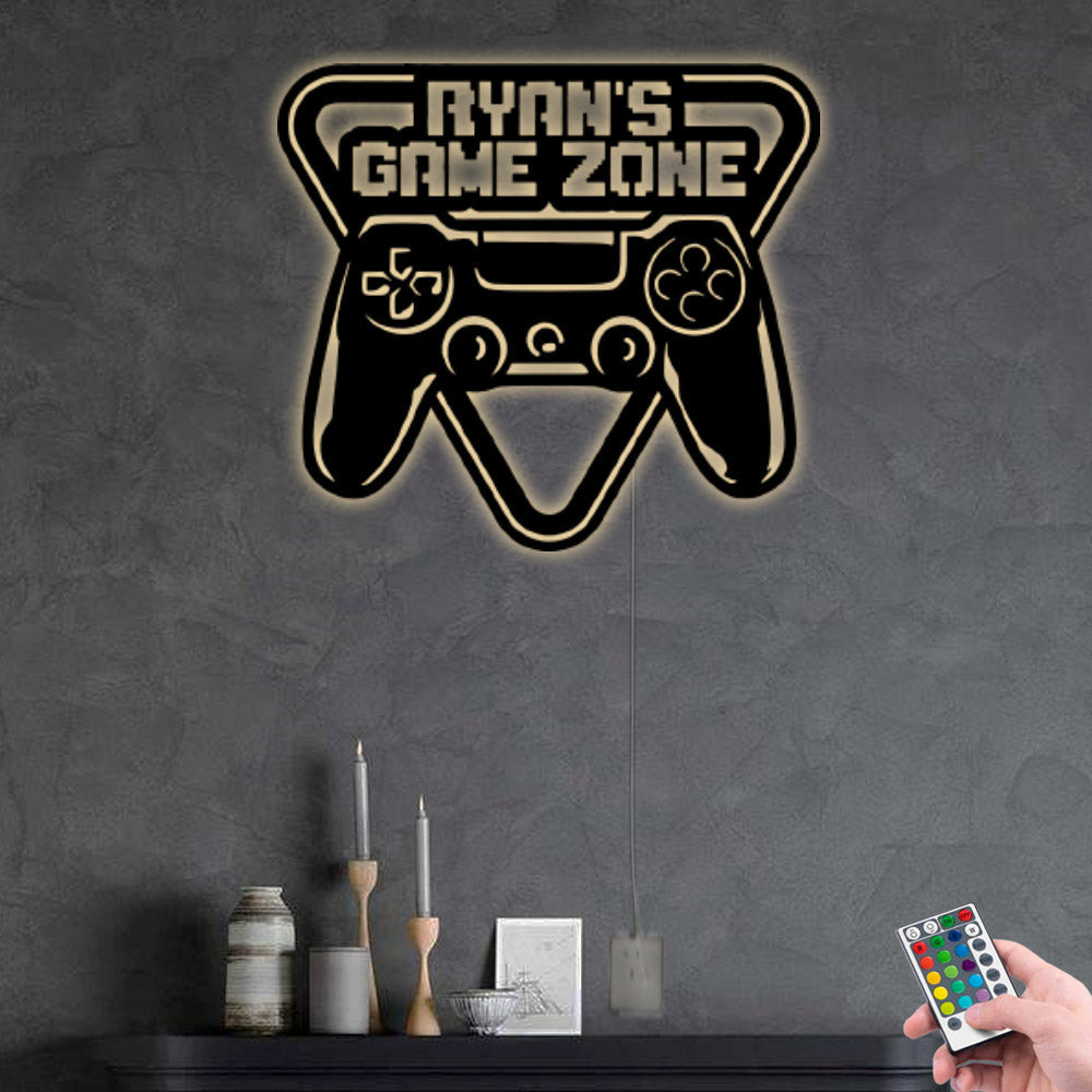 Game Zone Personalized - Led Light Metal - Owls Matrix LTD