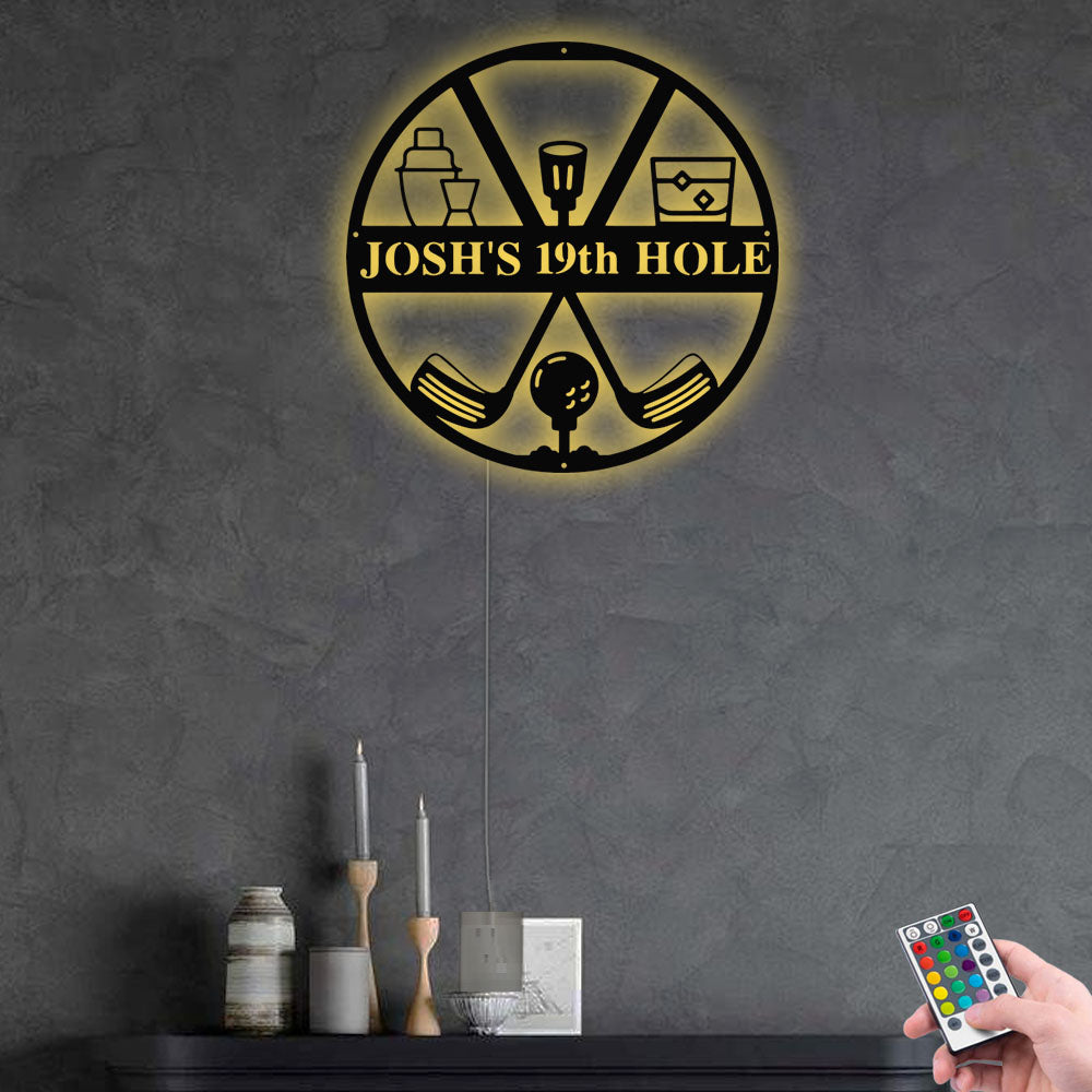 Golf For Modern Life Personalized - Led Light Metal - Owls Matrix LTD