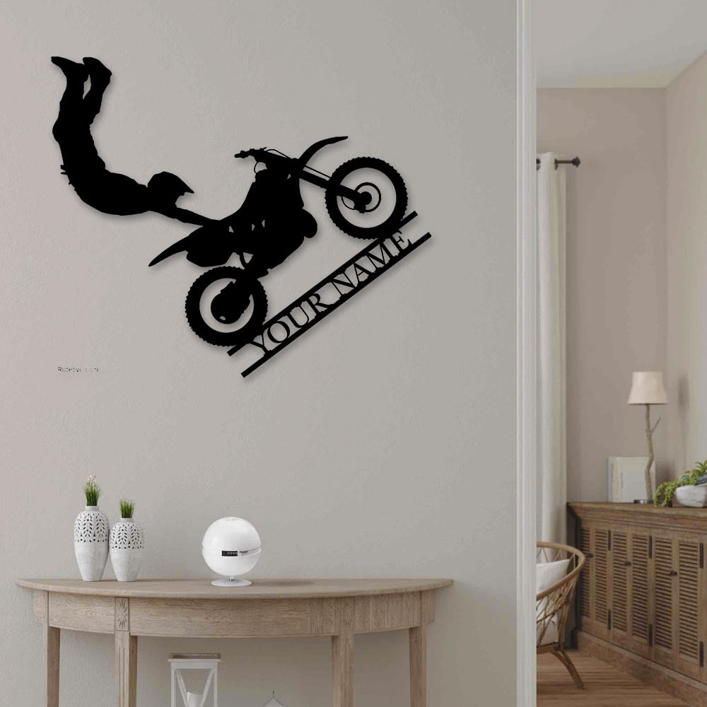 Motocross I See You Personalized - Led Light Metal - Owls Matrix LTD