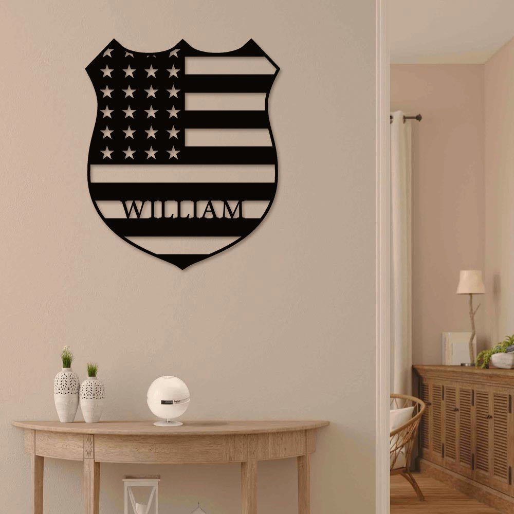 Police Will Protect You Personalized - Led Light Metal - Owls Matrix LTD