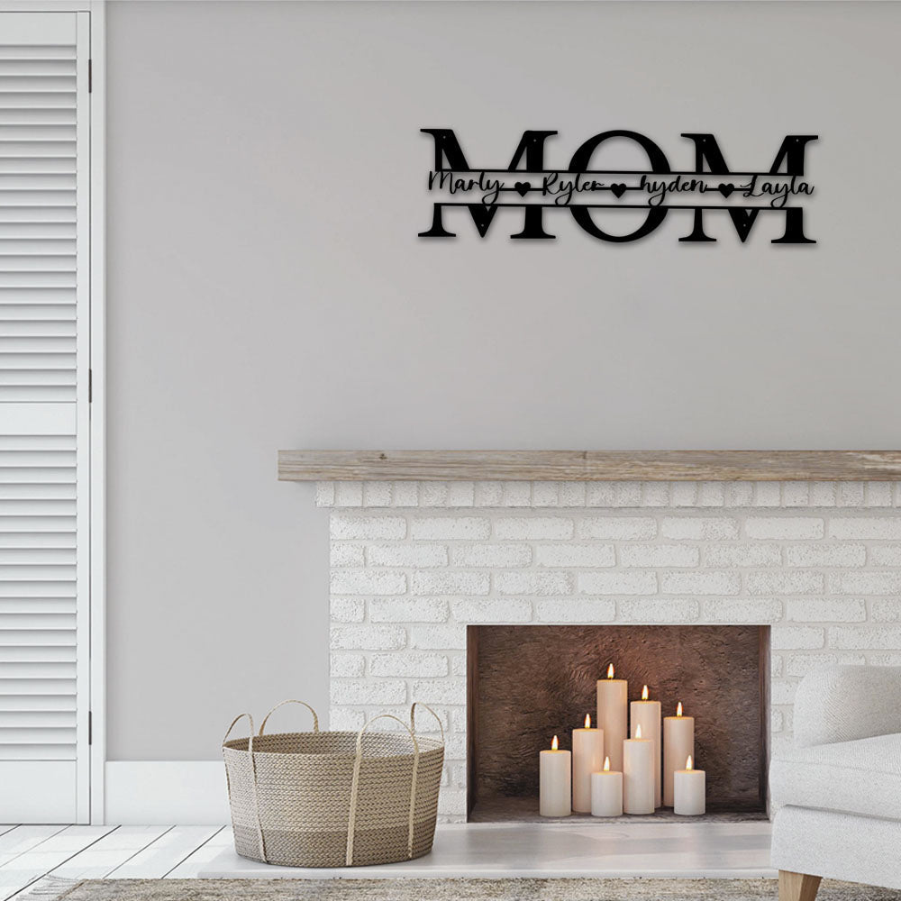 Family Love My Mom Personalized - Led Light Metal - Owls Matrix LTD