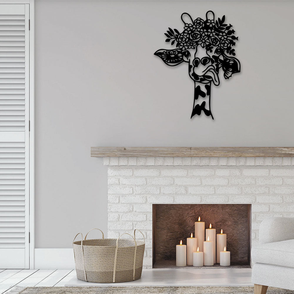 Giraffe Flower - Led Light Metal - Owls Matrix LTD