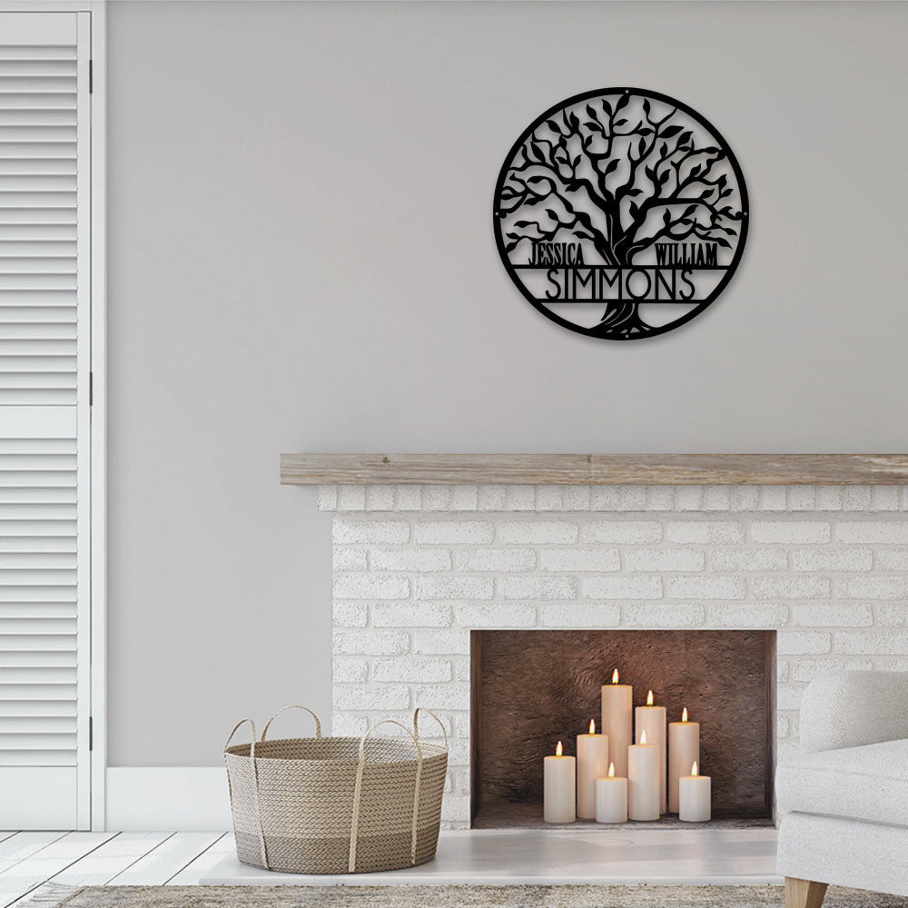 Tree of Life Personalized - Led Light Metal - Owls Matrix LTD