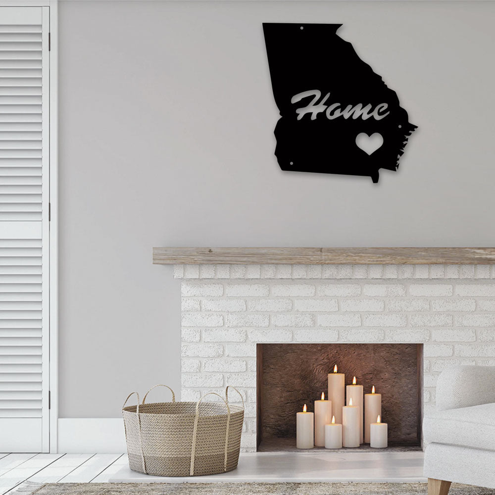 Georgia My Love Home - Led Light Metal - Owls Matrix LTD