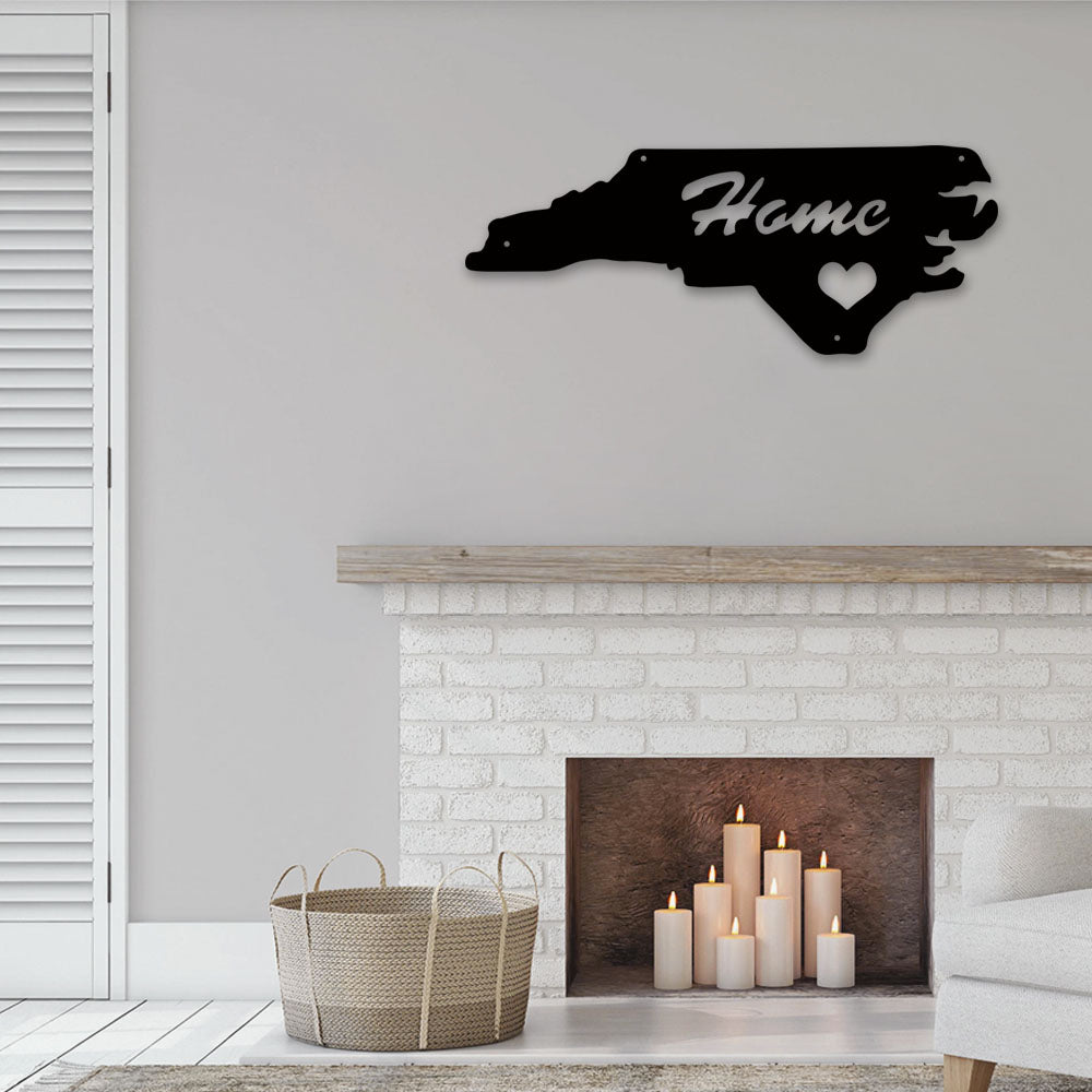 North Carolina Home Is My Love - Led Light Metal - Owls Matrix LTD