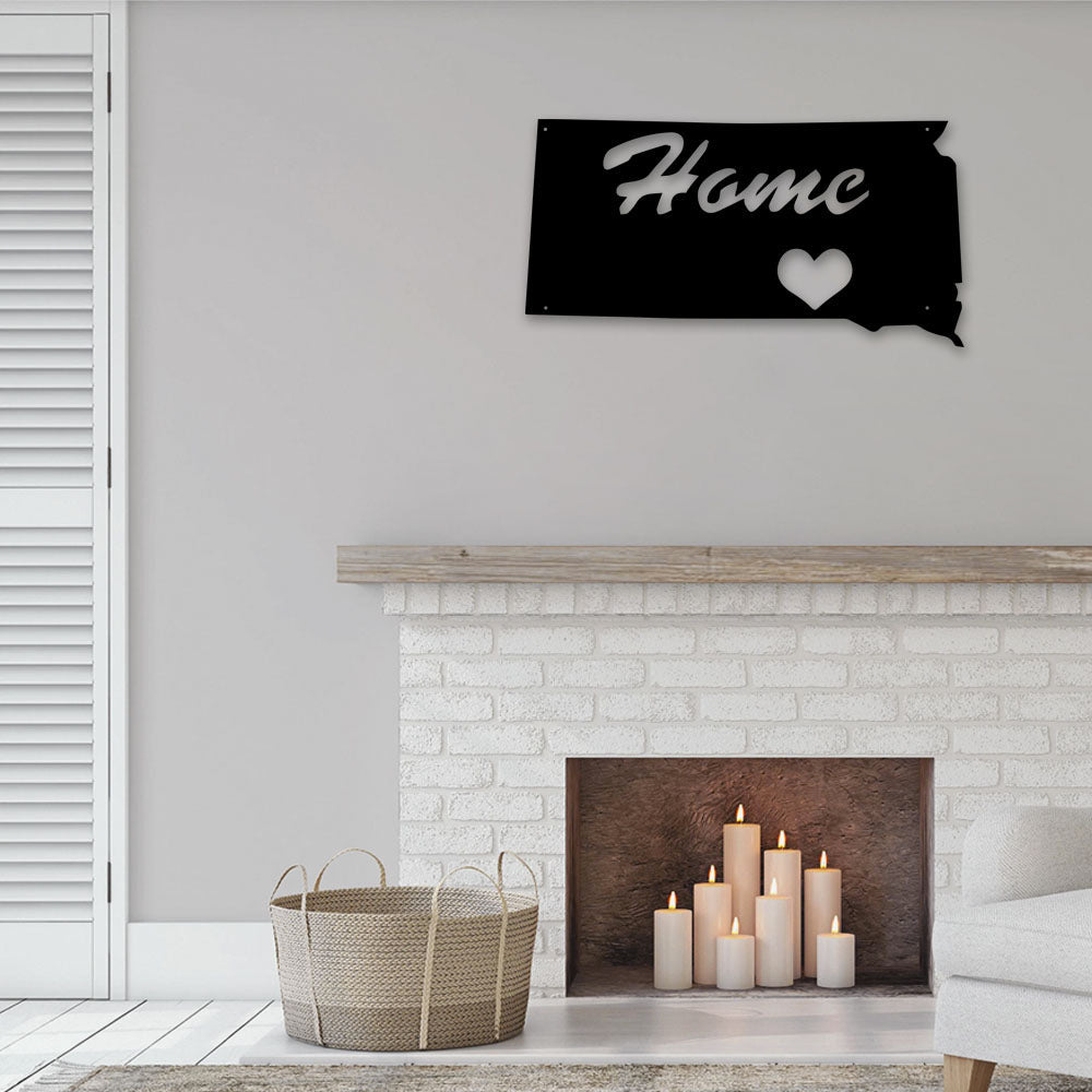 South Dakota Home Is Love - Led Light Metal - Owls Matrix LTD