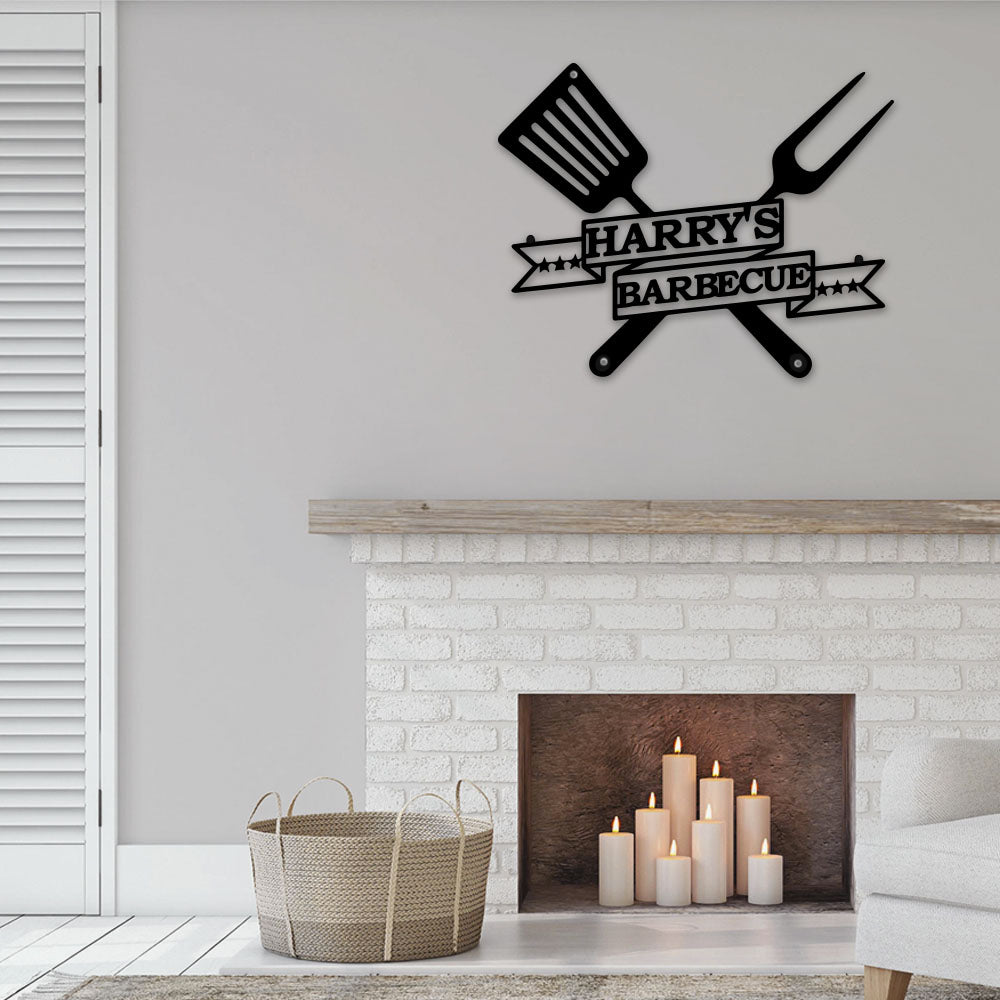 BBQ Grilling Lovely Style Personalized - Led Light Metal - Owls Matrix LTD