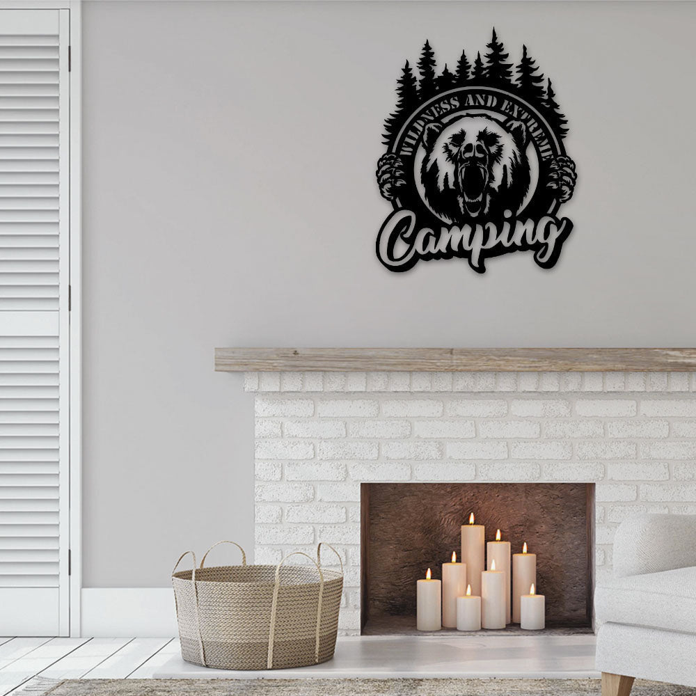 Camping In The Forest - Led Light Metal - Owls Matrix LTD