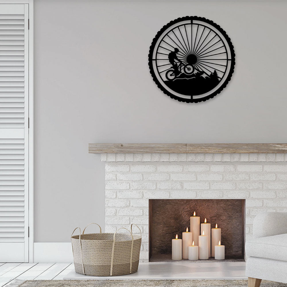 Bike On The Mountain - Led Light Metal - Owls Matrix LTD