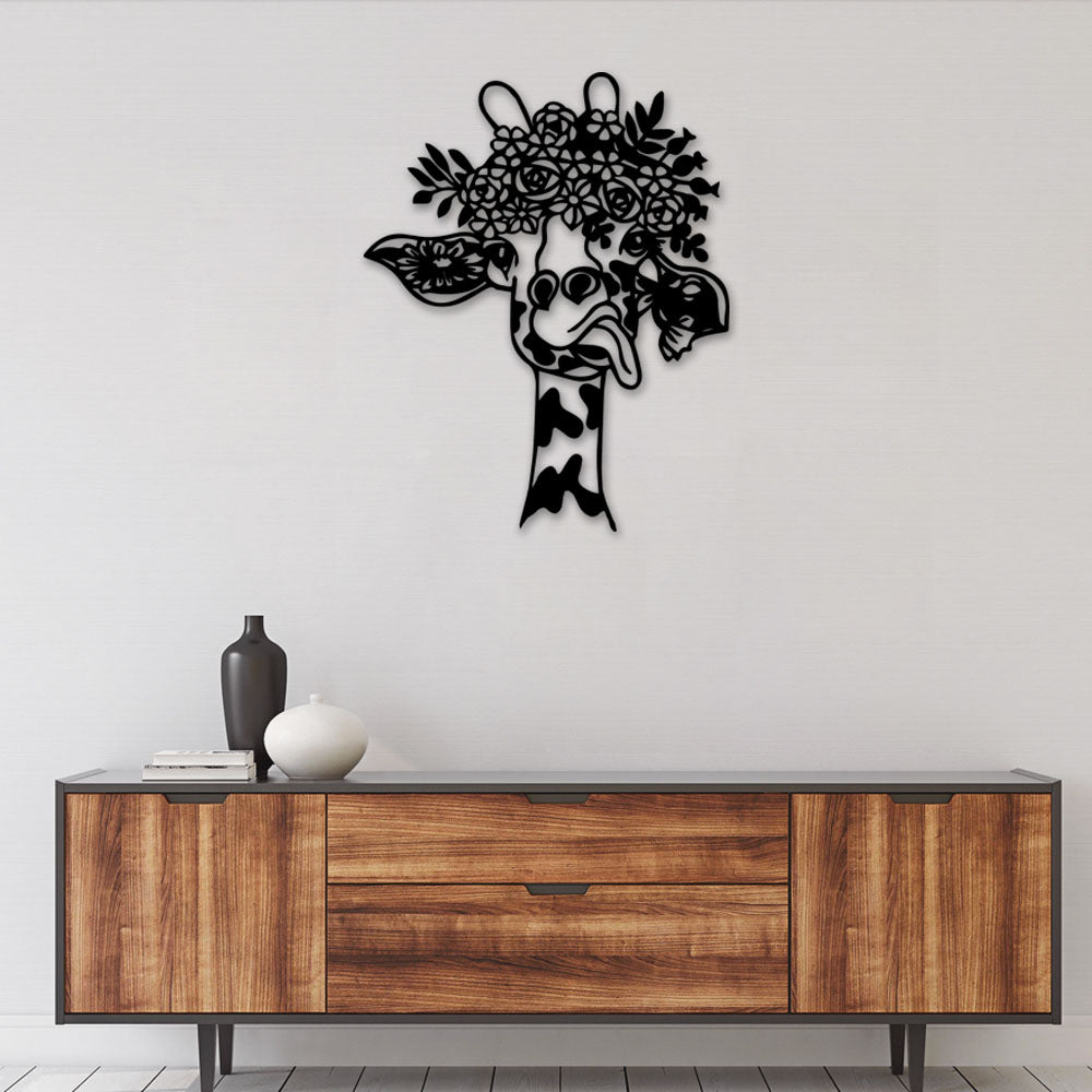 Giraffe Flower Beautiful Style - Led Light Metal - Owls Matrix LTD