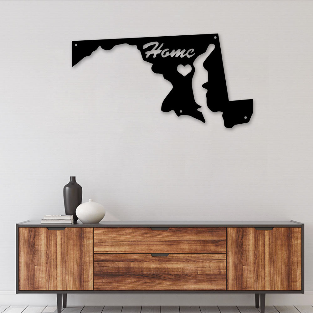 Maryland I Love Maryland - Led Light Metal - Owls Matrix LTD