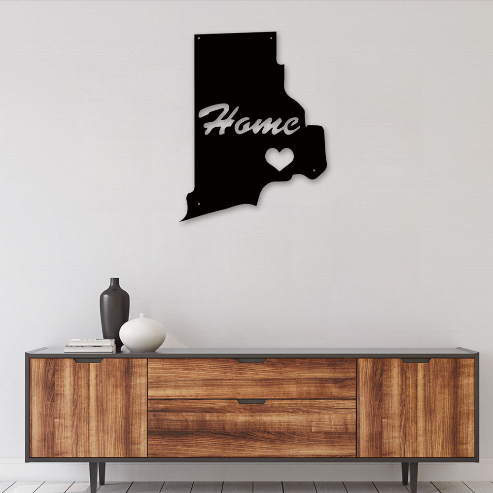 Rhode Island Home Is My Life - Led Light Metal - Owls Matrix LTD