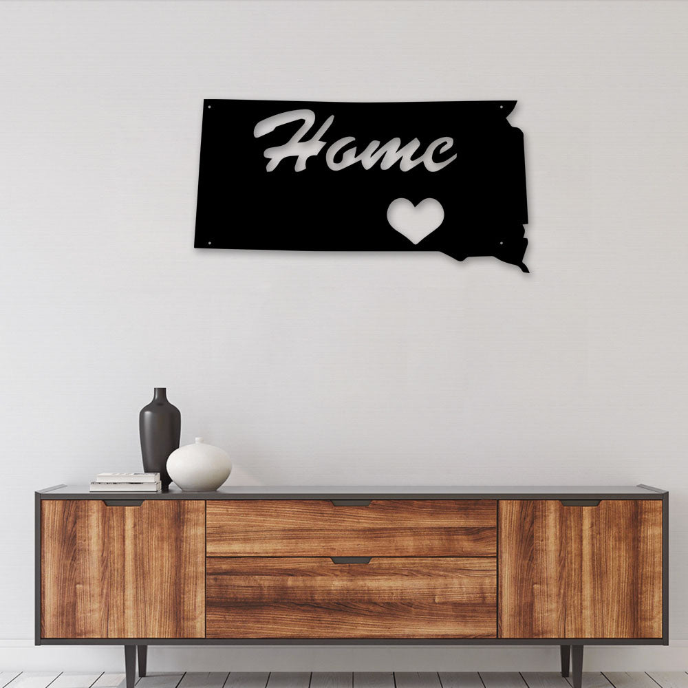 South Dakota Home Is Love - Led Light Metal - Owls Matrix LTD