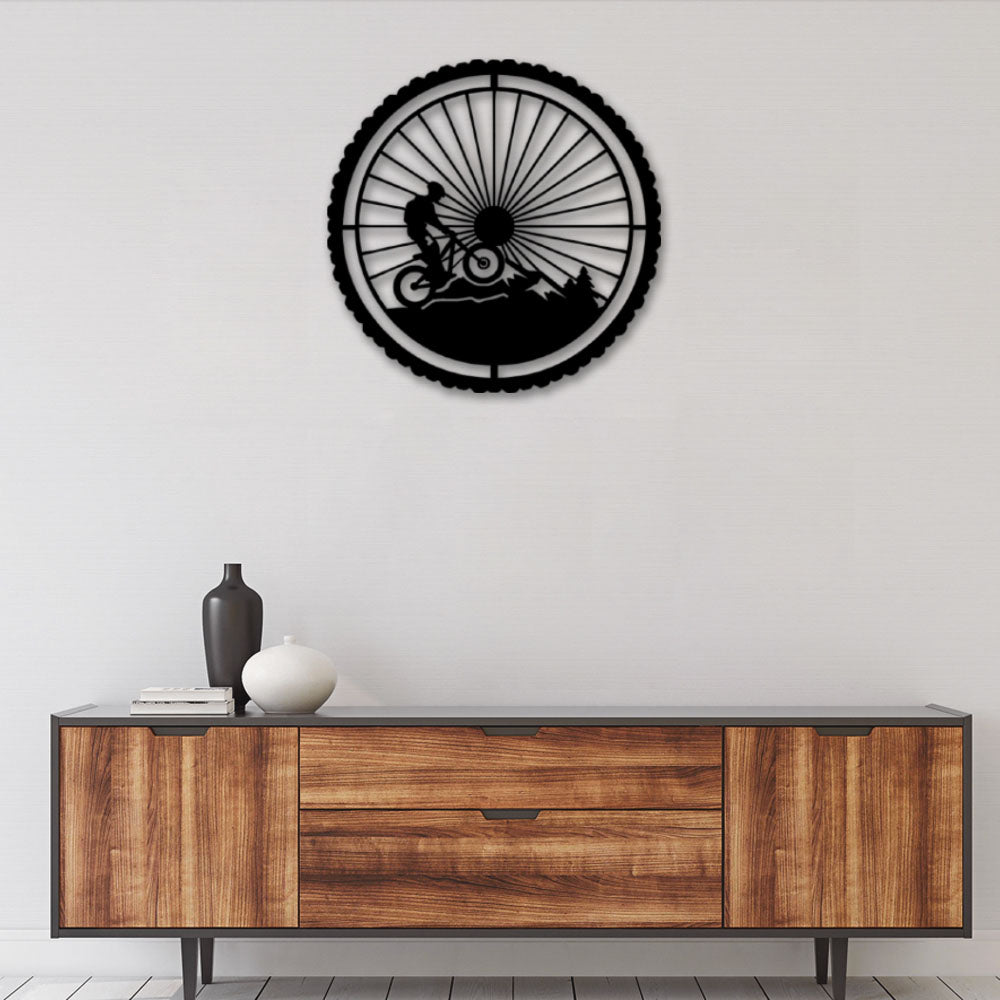 Bike On The Mountain - Led Light Metal - Owls Matrix LTD