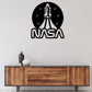 Retro Nasa To The Galaxy - Led Light Metal - Owls Matrix LTD