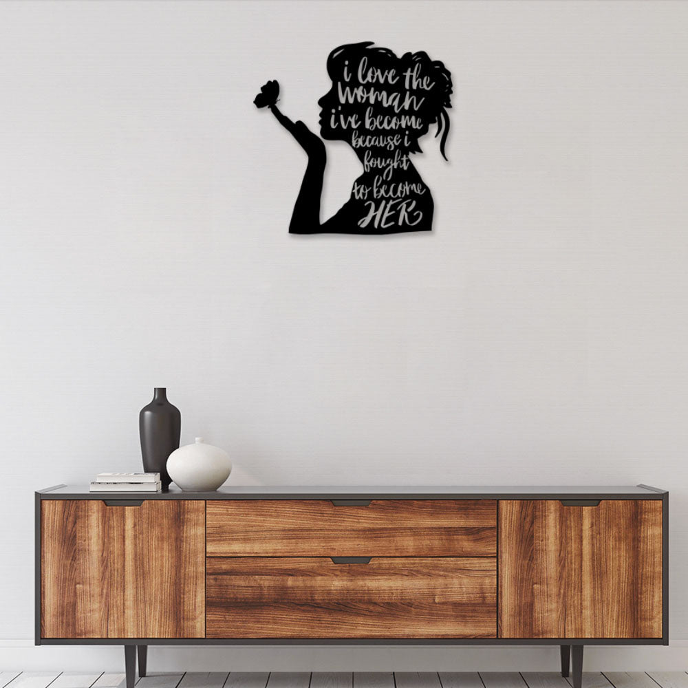 Woman Strong Woman In Life - Led Light Metal - Owls Matrix LTD