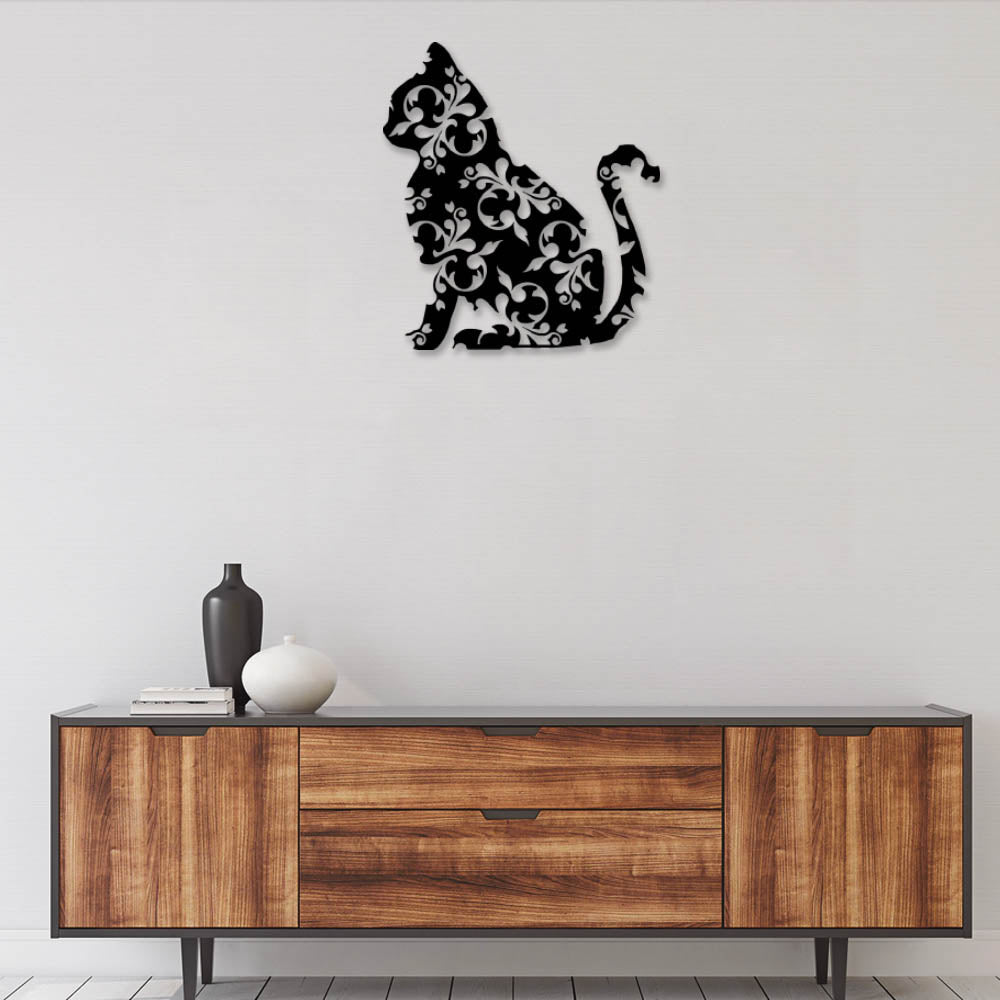 Floral Cat Cute Style - Led Light Metal - Owls Matrix LTD