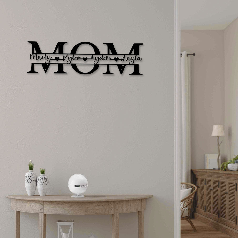 Family Love My Mom Personalized - Led Light Metal - Owls Matrix LTD