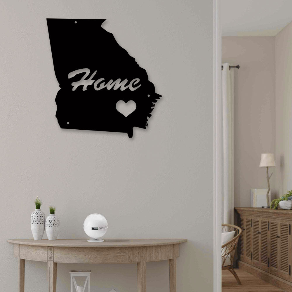 Georgia My Love Home - Led Light Metal - Owls Matrix LTD