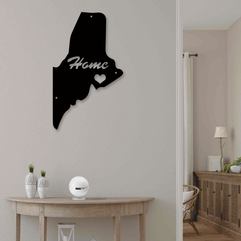 Maine Love My Hometown - Led Light Metal - Owls Matrix LTD