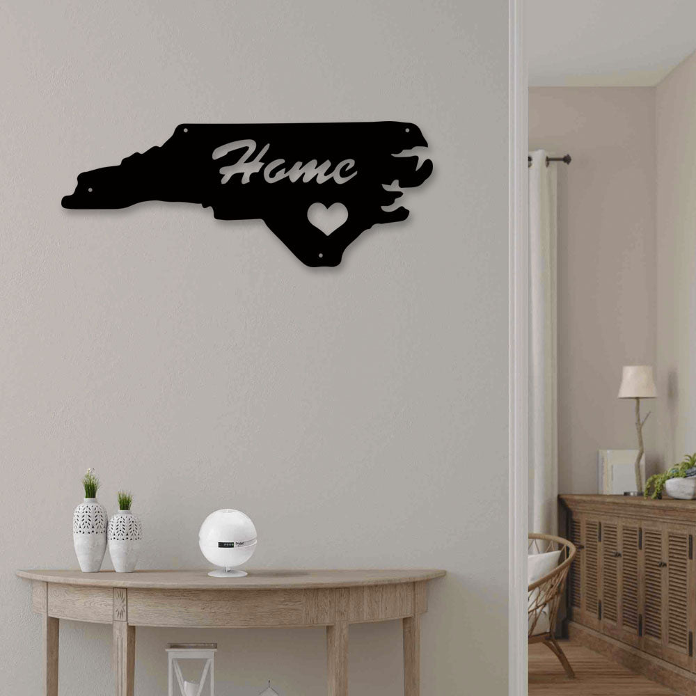 North Carolina Home Is My Love - Led Light Metal - Owls Matrix LTD