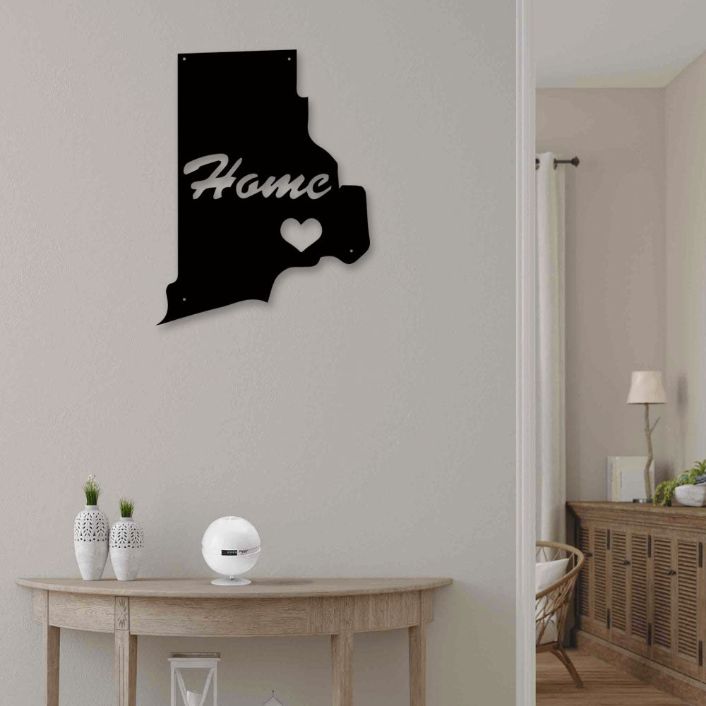 Rhode Island Home Is My Life - Led Light Metal - Owls Matrix LTD