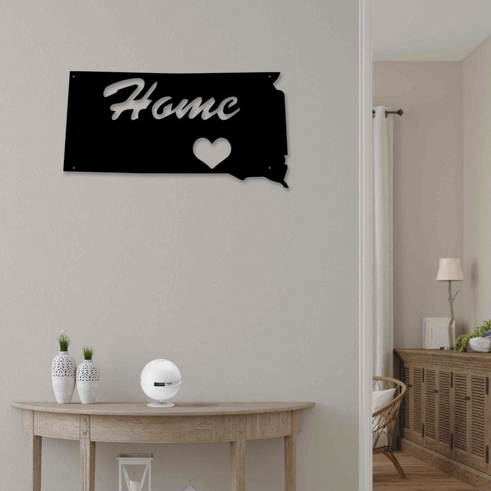 South Dakota Home Is Love - Led Light Metal - Owls Matrix LTD