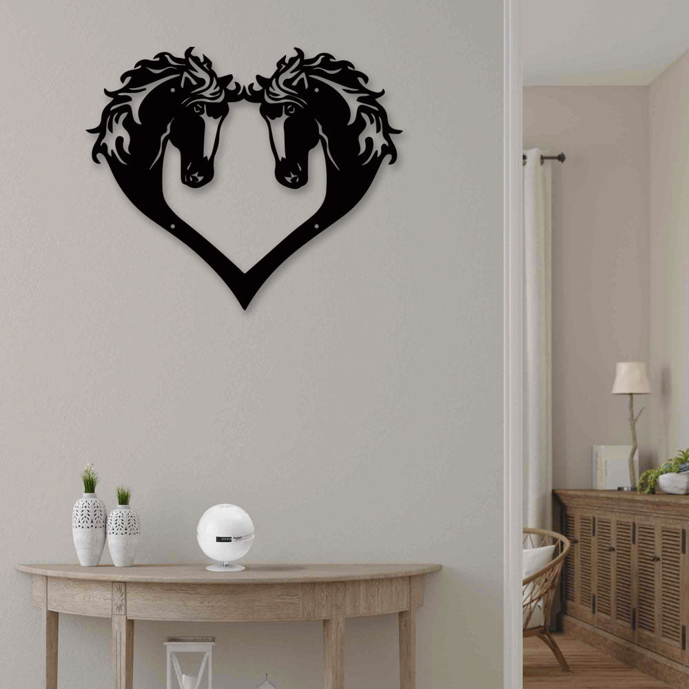 Horses Couple Style Style - Led Light Metal - Owls Matrix LTD