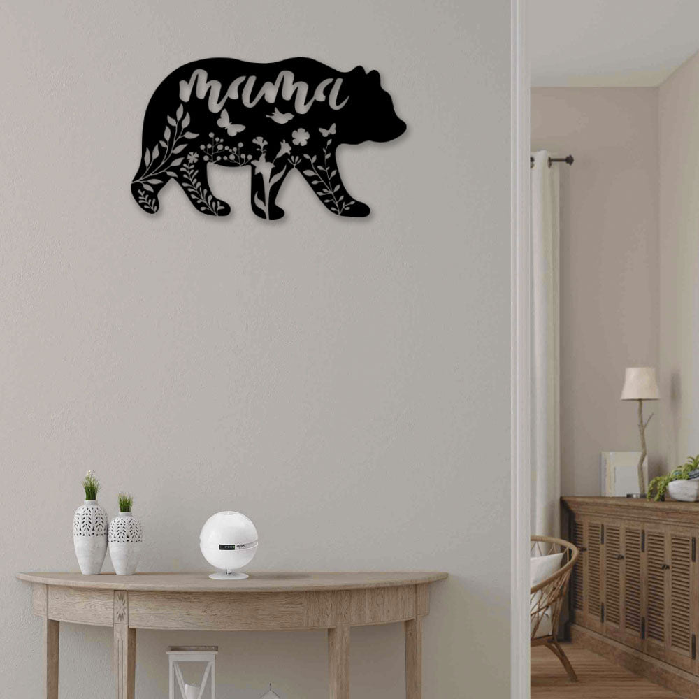 Bear Mama Bear Always Beside You - Led Light Metal - Owls Matrix LTD