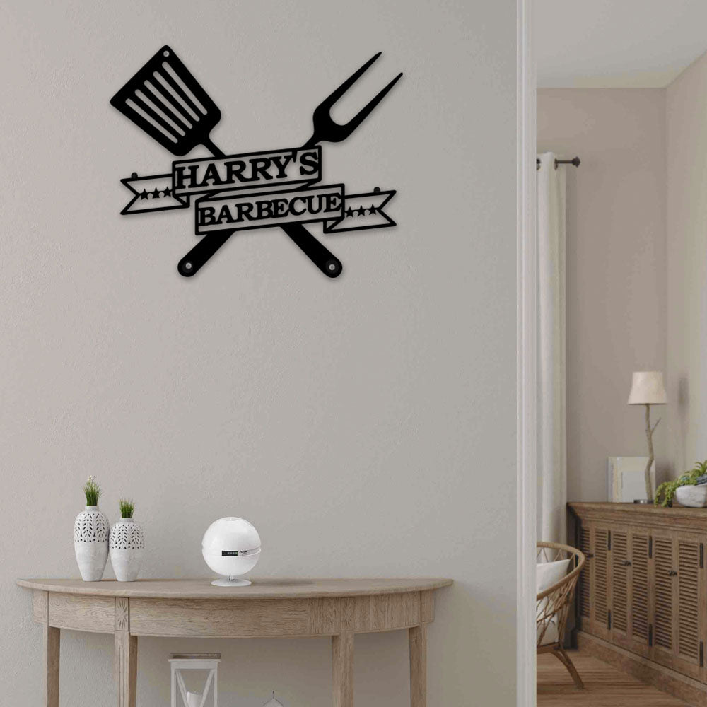 BBQ Grilling Lovely Style Personalized - Led Light Metal - Owls Matrix LTD