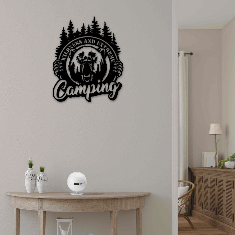 Camping In The Forest - Led Light Metal - Owls Matrix LTD