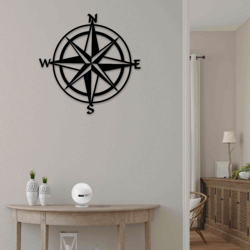 Nautical Compass So Simple - Led Light Metal - Owls Matrix LTD