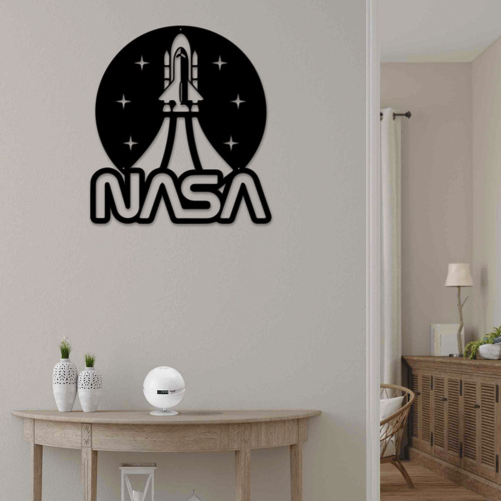 Retro Nasa Home Is My Life - Led Light Metal - Owls Matrix LTD