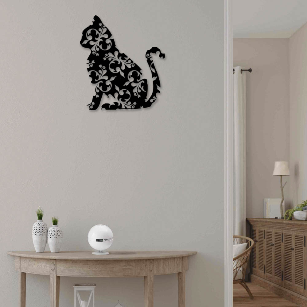 Floral Cat Cute Style - Led Light Metal - Owls Matrix LTD