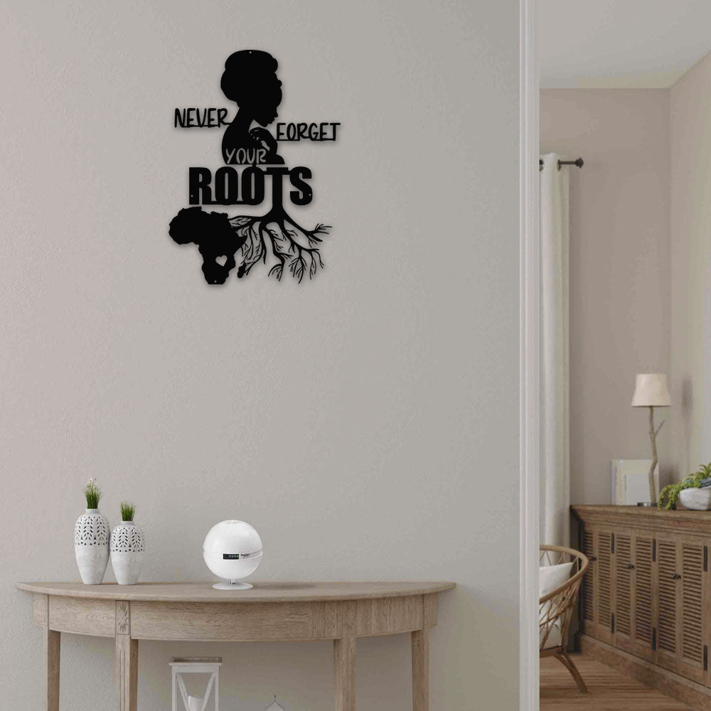 Africa Never Forget Your Roots - Led Light Metal - Owls Matrix LTD