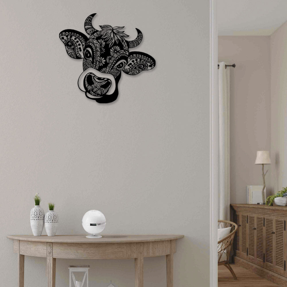 Cow Mandala Beautiful Style - Led Light Metal - Owls Matrix LTD