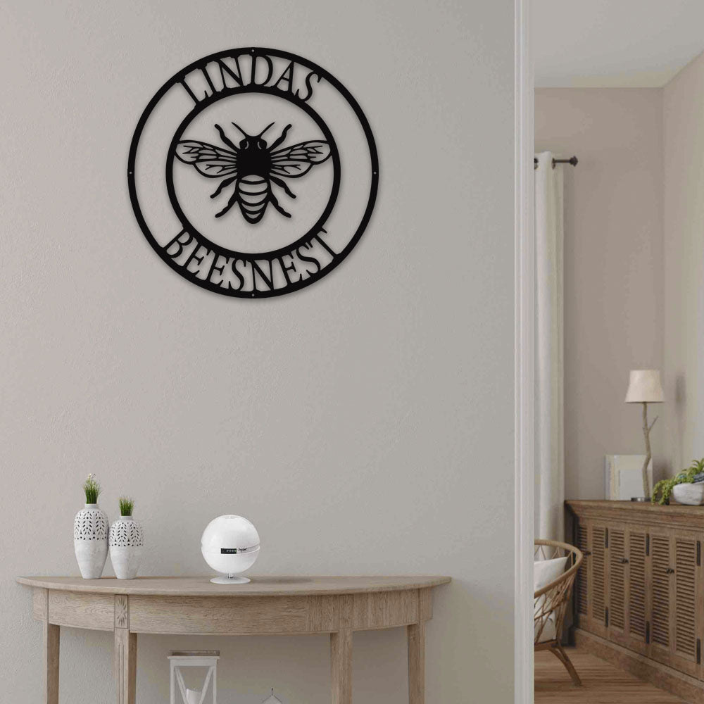 Bee Beekeeper Love His Life Personalized - Led Light Metal - Owls Matrix LTD