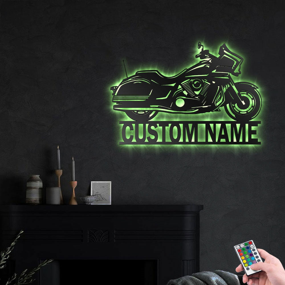 Motorcycle Motor Bike Cool Style Personalized - Led Light Metal - Owls Matrix LTD