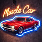 Muscle Car LED Neon Sign – Retro Performance Wall Light Decor