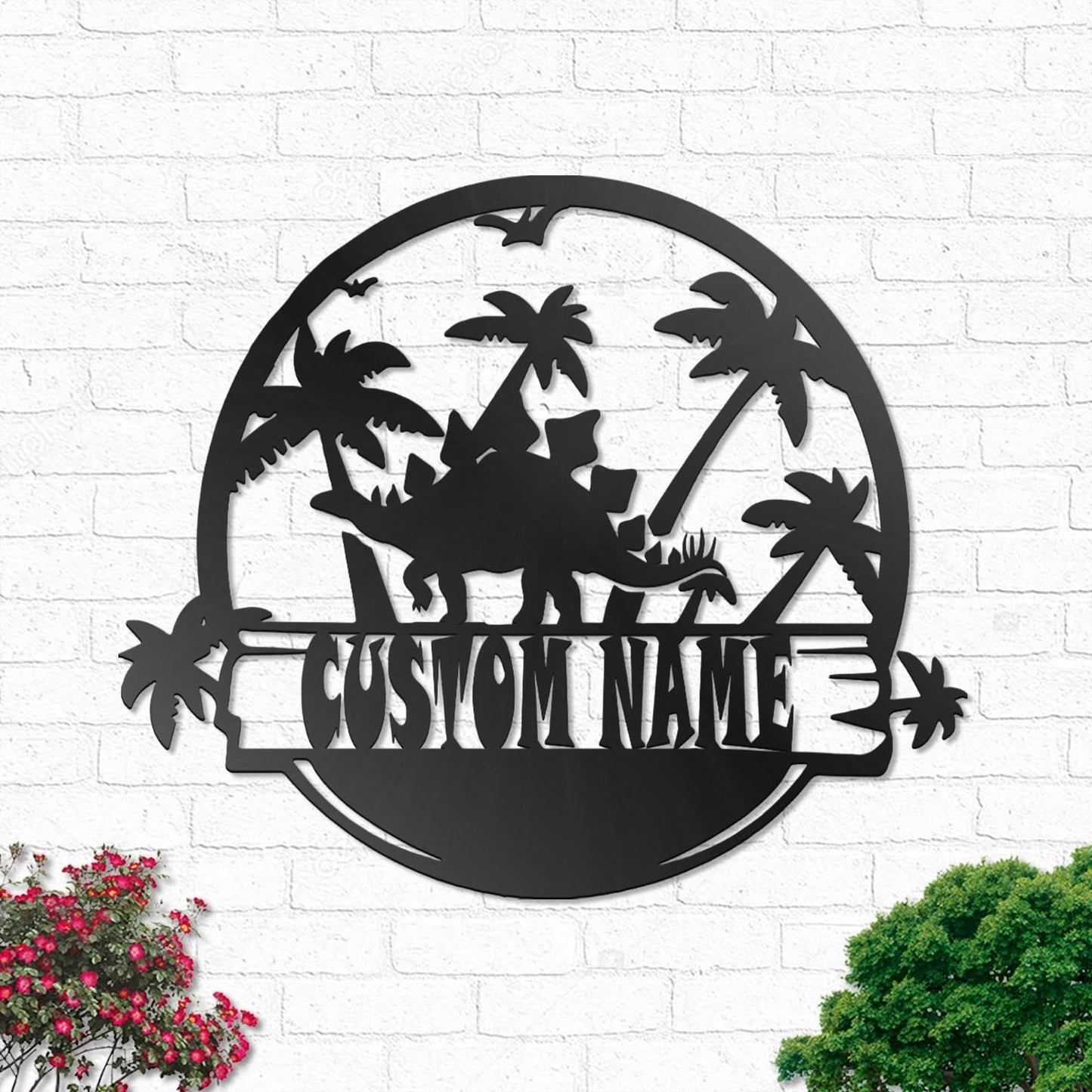 Stegosaurus Dinosaur Animals Personalized - Led Light Metal - Owls Matrix LTD