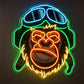 Neon Sign Gift For Men - Aviator Ape LED Wall Light
