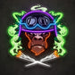 Neon Sign Gift For Men - Aviator Gorilla Wall Light
