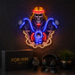Neon Sign Gift For Men - Skull Biker LED Wall Light
