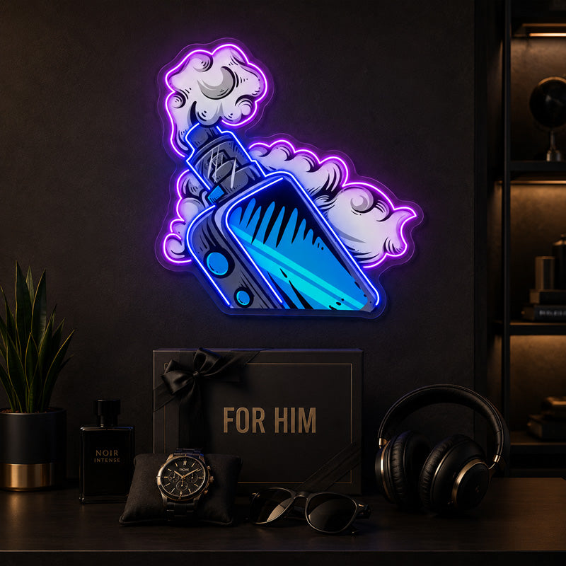 Neon Sign Gift For Men - Vapor Cloud LED Wall Light

