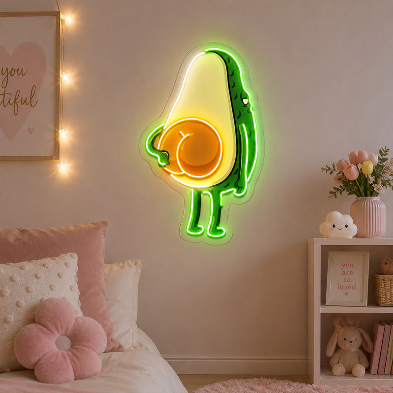 Neon Sign Gift Ideas for Women - Cute Avocado Glow

