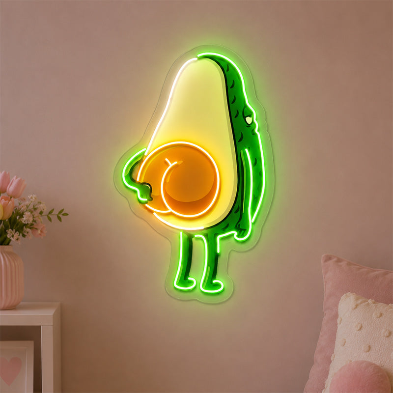Neon Sign Gift Ideas for Women - Cute Avocado Glow
