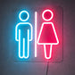 Neon Sign for Bathroom Decor – LED Men Women Icon Light
