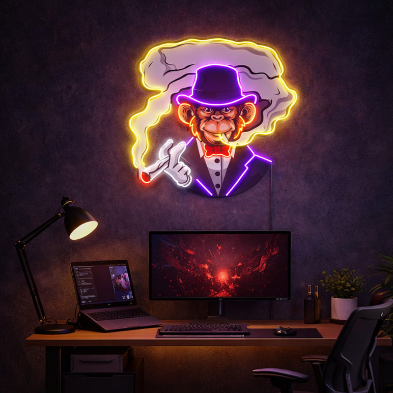 Neon Sign for Home Office – Monkey Boss LED Decor